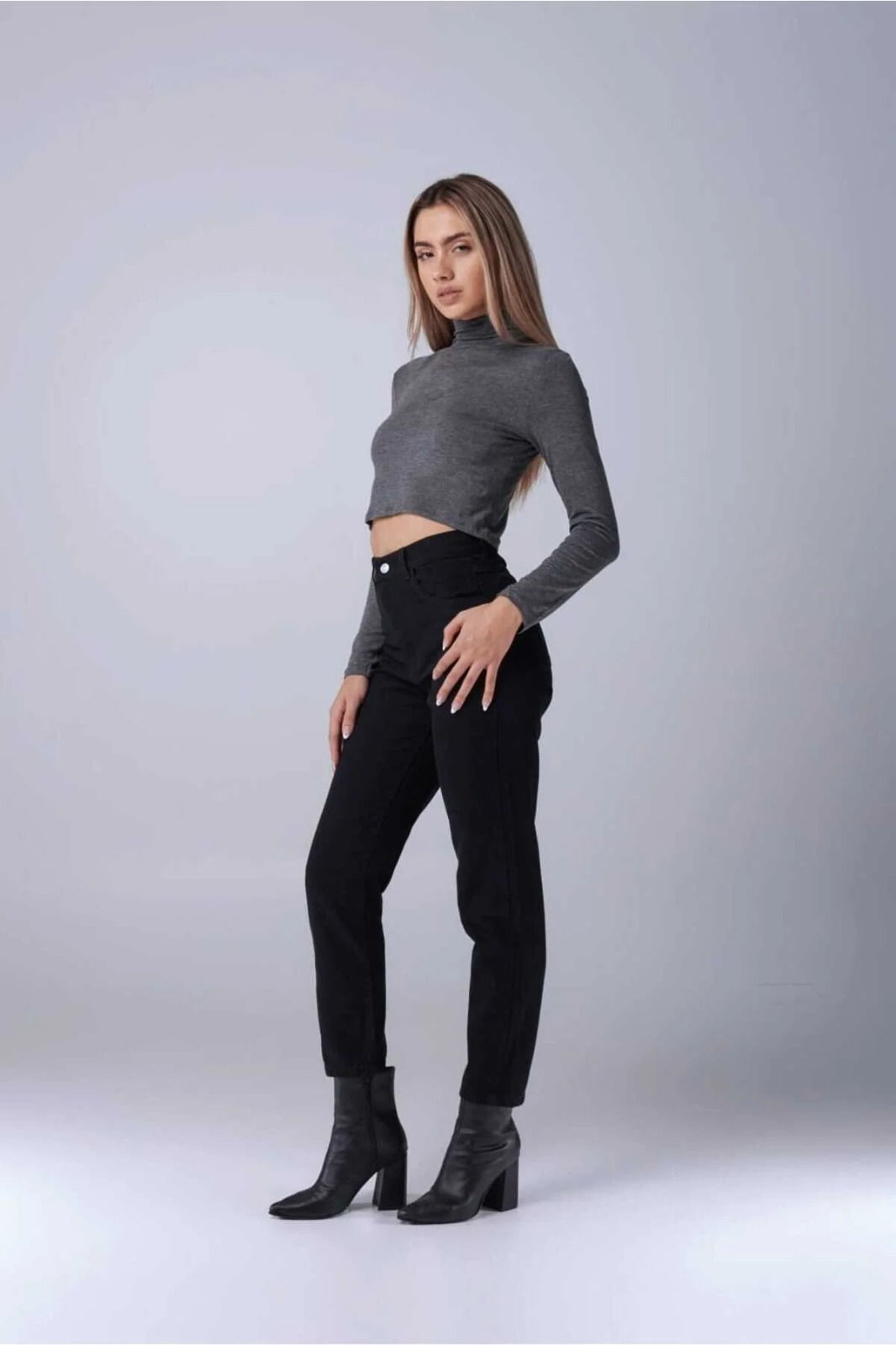 New Season School Trend Black Mom Jean Cool Comfort