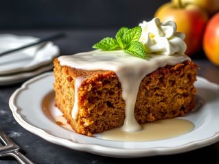 Brown Butter Maple Apple Cake with Vanilla Mascarpone Cream