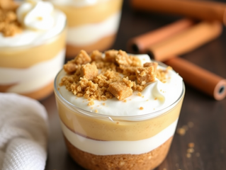 Pumpkin Spice Tiramisu Cups with Ginger Snap Crumble