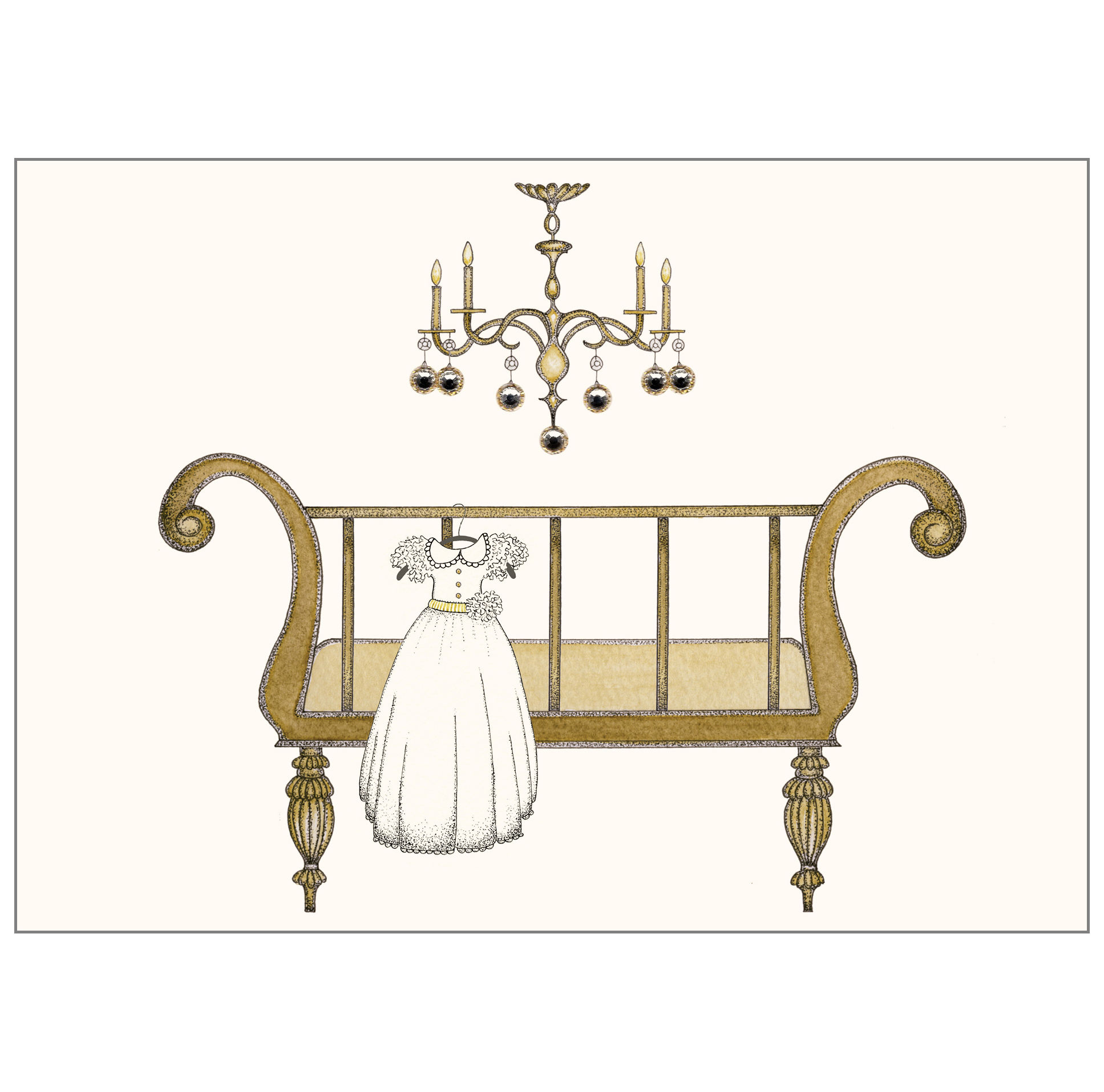 AO238 Baby Girl Crib