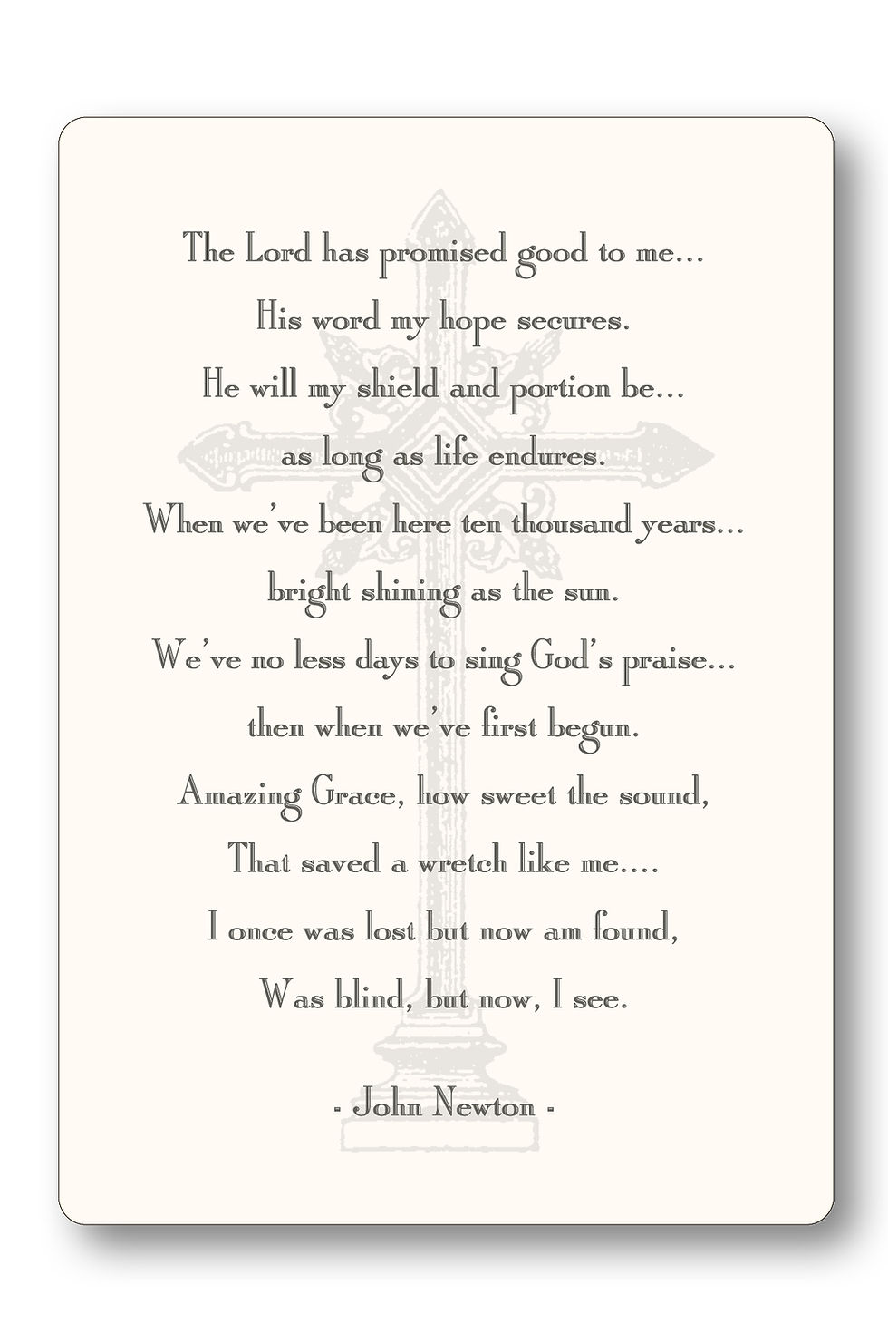 Thumbnail: Amazing Grace Prayer Card