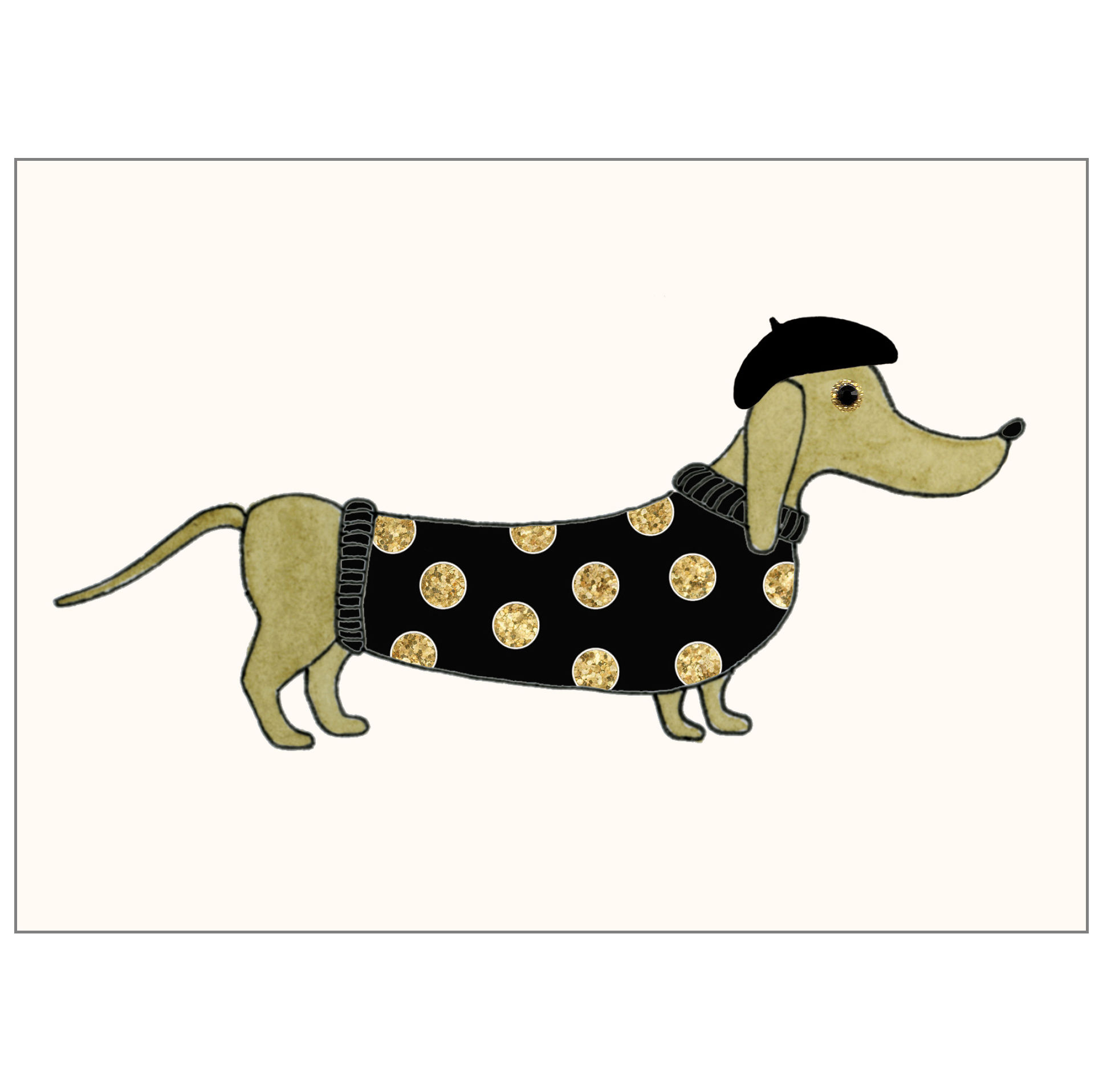 AO422 Dog Blank Card
