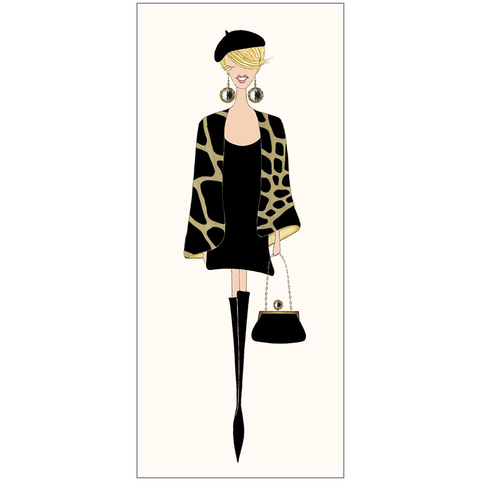 Thumbnail: AO644 Beret Babe Blank Card