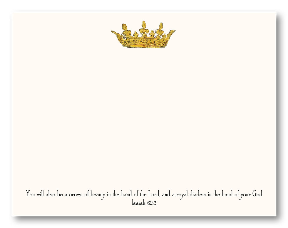 Crown W/ Isaiah 62:3 Note Card