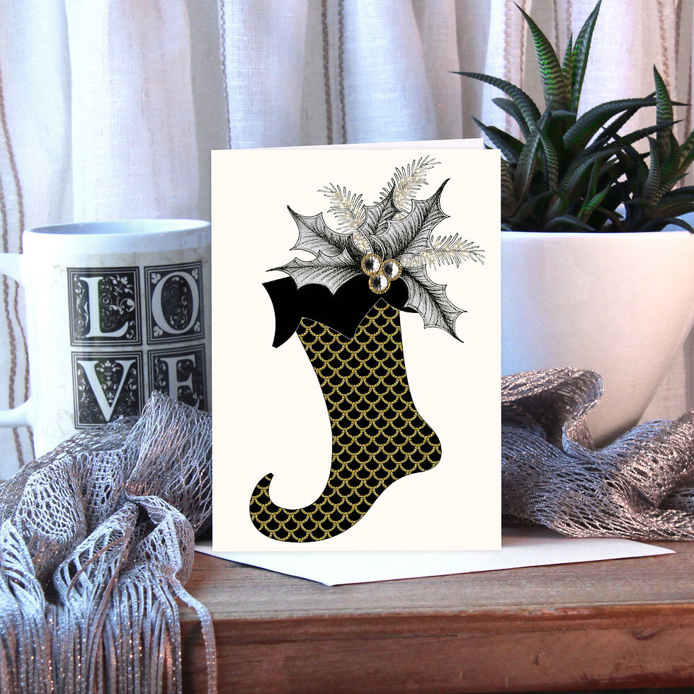 Thumbnail: AO529 Scallop Christmas Stocking