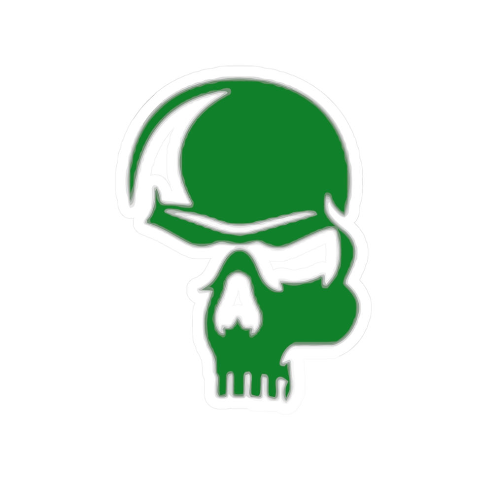 Thumbnail: Buccaholics Icon Green Skull Kiss-Cut Stickers