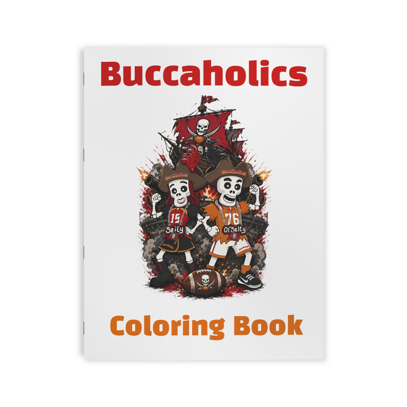 Buccaholics Coloring Book featuring bold spirited fan artwork cover