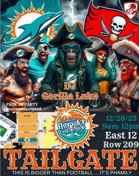 Joining SWFLDC for Tailgate versus the Dolphins