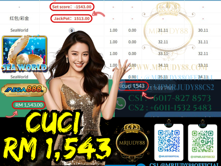 🥳Mega888 Game 🐚SeaWorld🐚 Cuci RM1,543‼️Game Sedaplah, Dapat Jackpot Lagi‼️