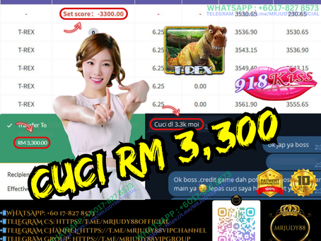 🎉918Kiss Game 🦖T-Rex🦖 Cuci RM3,300‼️Game Sedang Bayar, Jangan Lepas Rezeki Ni.