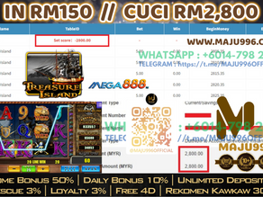 🤑Mega888 Game🏴‍☠️Treasure Island🏴‍☠️Major Jatuh Kuat‼️Jangan Tengok Je, Masuk & Cuci Sama2‼️TopUp Rm150, Cuci Rm2,800‼️Jom Chat Amoi Sekarang‼️