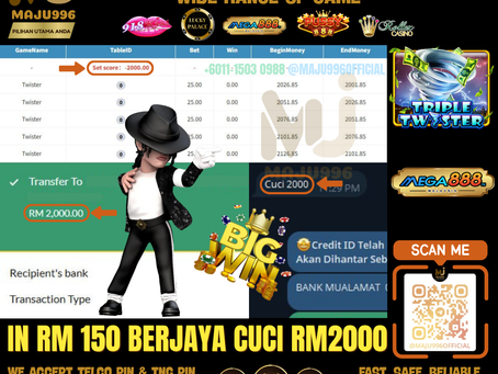 🥳Mega888 Game 🌪️Twister🌪️ Rezeki Masuk‼️TopUp Rm150, Cuci Rm2,000‼️Game Sedang Bayar‼️Cuba Sekarang‼️