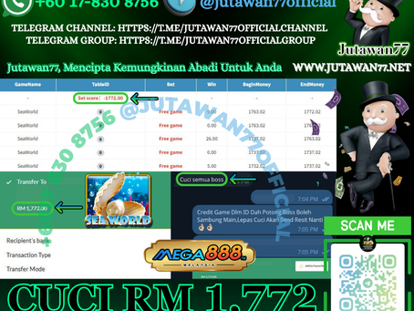🤩Boss Cuci Lagi‼️Mega888 Game 🐚SeaWorld🐚 Scatter Bertabur‼️ Cuci RM1,772‼️ Jom Main Sekarang‼️