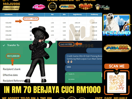 🎉Mega888 Game 🐻❄️Iceland🐻❄️ TopUp RM70, Cuci RM1,000‼️Game Sedang Bayar, Jangan Lepas Rezeki Ni‼️