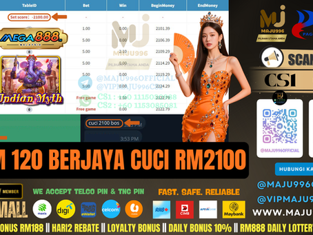 🥳Mega888 Game 🎰Indian Myth🎰 TopUp RM120, Cuci RM2,100‼️Cepat Cuba Luck Sekarang, Game Senang Menang‼️