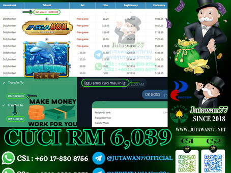 🤗Mega888 Game 🐬Dolphin Reef🐬RM6,039‼️Rezek Masuk Hari Ni, Bestlah Company Ni‼️