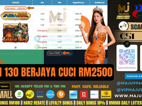 😍Mega888 Game 🎰Emperor Gate🎰TopUp RM130, Cuci RM2,500‼️Boss Tengah Ong, Mari Main Sekarang‼️