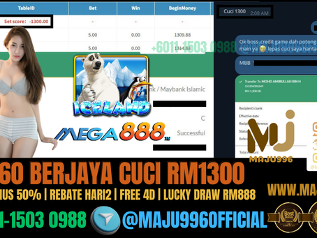 💰Mega888 Game 🎰Iceland🎰 Rezeki Masuk‼️TopUp Rm60, Cuci Rm1,300‼️Chat Amoi Now‼️