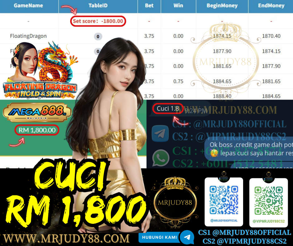🤩Mega888 Game 🐲Floating Dragon🐲 Cuci RM1,800‼️Game Sedang Bayar, Jangan Lepas Rezeki Ni‼️