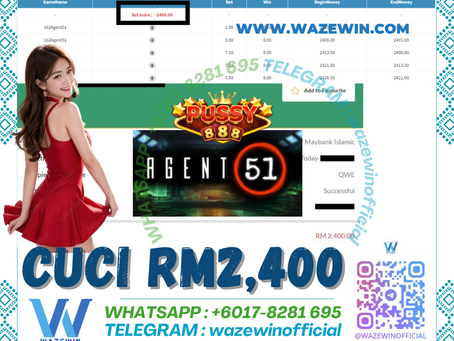 🥳Cuba nasib je Bossku! Pussy888 Game 🎰Agent51🎰 Cuci Padu‼️ TopUp RM50 → Cuci RM2,400‼️ Jom Try Sekarang‼️