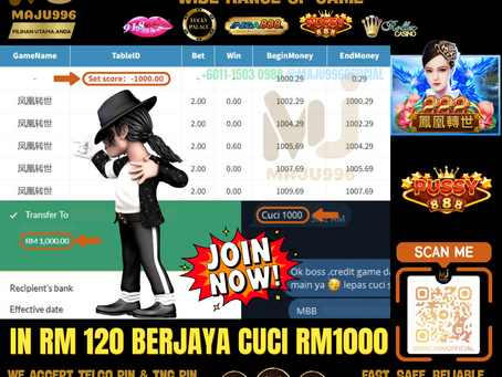 🤑Pussy888 Game 👾凤凰转世👾 TopUp RM120, Cuci RM1,000‼️Jangan Lepas Rezeki Ni, Member Cuci Tak Henti-Henti ‼️
