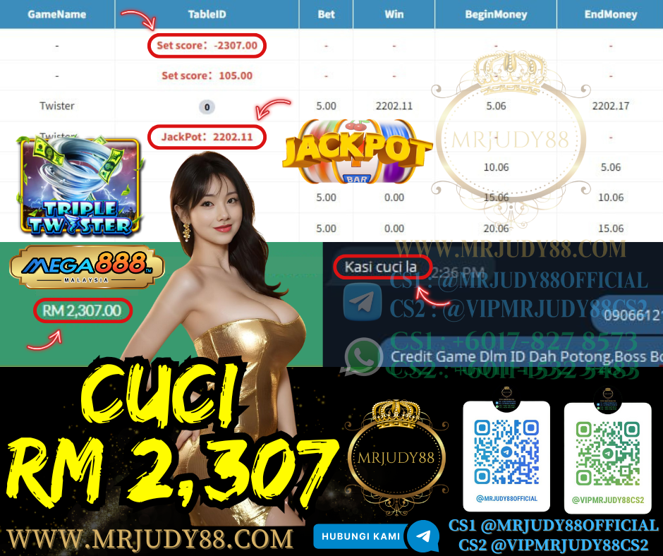 🎊Mega888 Game 🎰Twister🎰 Cuci RM4,200‼️Ong Lah Hari Ni , Dapat Jackpot Besar‼️