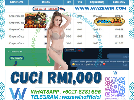 🥳Boss Ni Memang Legend‼️ Mega888 Game 🎰Emperor Gate🎰 ‼️Cuci RM1,000‼️ Jom Main Sekarang‼️
