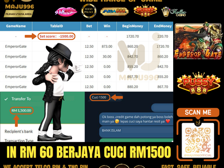 🤑Pussy888 Game 🎰Emperor Gate🎰 TopUp RM60, Cuci RM1,500‼️Jom Join Now‼️