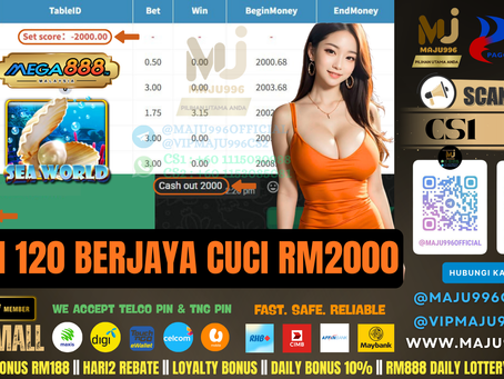 🥳Mega888 Game 🐚SeaWorld🐚 TopUp RM120, Cuci RM2,000‼️Mari Cuba Luck Sekarang, Game Senang Menang‼️