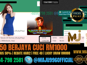 🚨Lpe88 Game 🎰Book Of Riches🎰 Rezeki Masuk‼️TopUp Rm50, Cuci Rm1,000‼️Jangan Lepas Rezeki Ini‼️Chat Amoi Dpt ID Sekarang‼️
