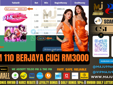 🎉918Kiss Game 🎰Striper Night🎰 TopUp RM110, Cuci RM3,000‼️Jom Join Now‼️