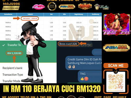 🎉Mega888 Game 🦊Wild Fox🦊‼️TopUp RM110, Cuci RM1,320‼️Jom Main Sekarang‼️