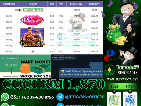 🤩918Kiss Game 🎰Amazing Thailand🎰 Cuci RM1,870‼️Cepat Ajak Kawan Menang Bersama‼️