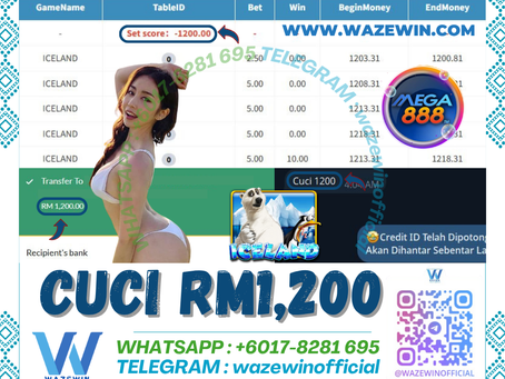 🎰Mega888 Game 🐻❄️Iceland🐻❄️ Kaya Dalam Sekelip Mata‼️Cuci Rm1,200‼️Chat Amoi Dapat ID ONG Sekarang‼️