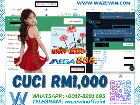 🧨Mega888 Game🪷Lotus Legend🪷Cuci Rm1,000‼️Jom Try WazeWin.com Sekarang‼️Cepat Bawa Kawan Main Sekarang‼️