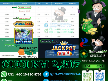 🥰Mega888 Game 🌪️Twister🌪️ Cuci RM2,307‼️Game Longgar Sekarang , Jackpot Jatuh Lagi‼️