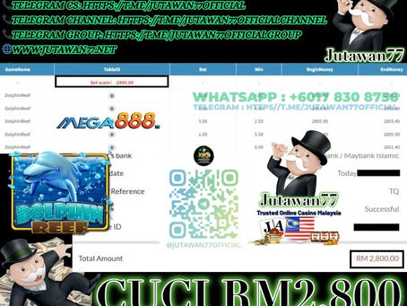 🎰Mega888🎰🐬Dolphin Reef🐬Member Cuci Besar RM 2,800😍Semua Game Sedang Longgar Cepat Dapat 🆔Sekarang ‼️Jangan Tunggu Lagi‼️😍