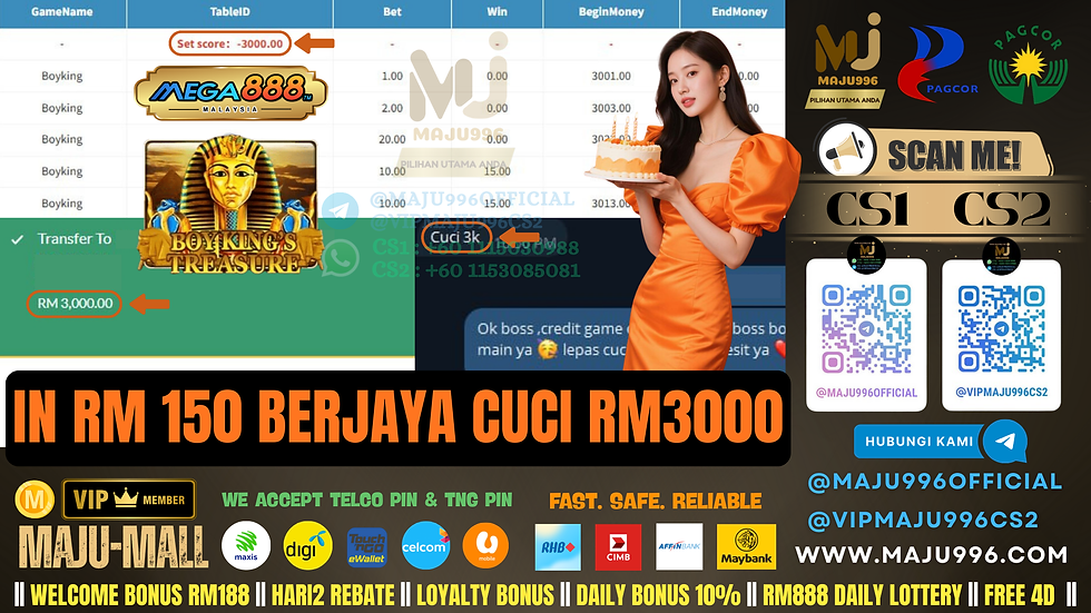 🤩Mega888 Game 🎰Boyking Treasure🎰 TopUp RM150, Cuci RM3,000‼️Jom Ajak Kawan Menang Bersama‼️