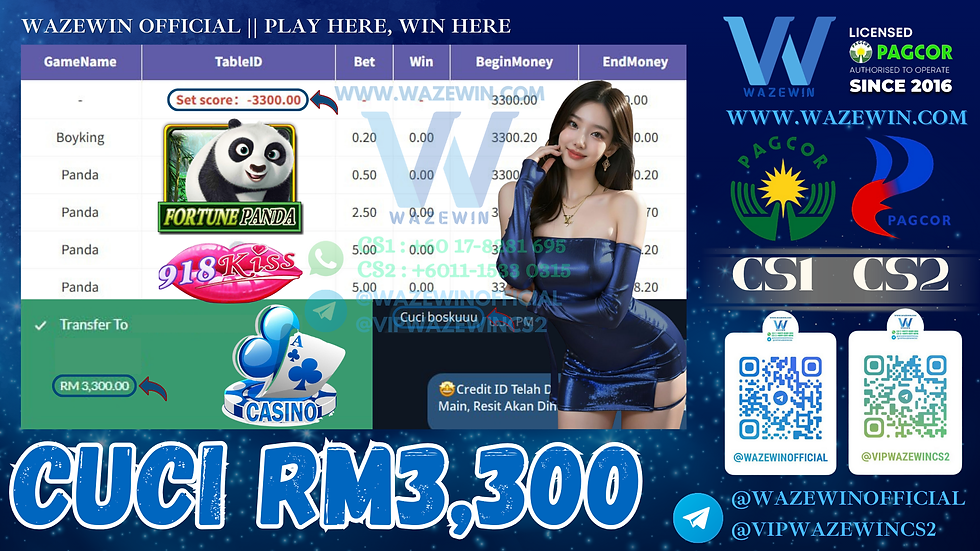 🤑918Kiss Game 🎰Fortune Panda🎰 Cuci RM3,300‼️Game Sedang Longgar , Jangan Lepas Rezeki Ni‼️