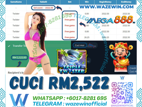 🥳Member Cakap Bossku‼️ Mega888 Game 🌪️Twister🌪️ Cuci Padu‼️Cuci Rm2,522‼️Jangan Tunggu Lagi‼️Free Game Jatuh Tak Henti2‼️