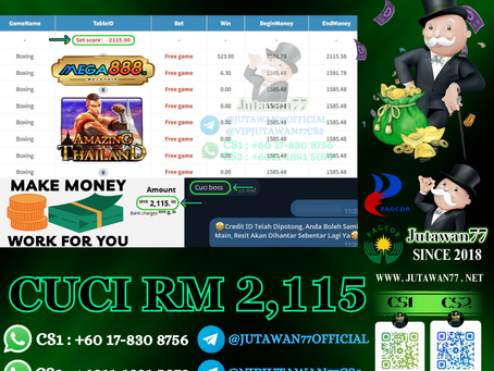 🤑Mega888 Game 🎰Amazing Thailand🎰 Cuci RM 2,115‼️Game Longgar Sekarang , Free Game Jatuh Non-Stop‼️