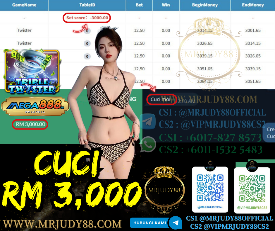 🎊Mega888 Game 🌪️Twister🌪️ Cuci RM3,000‼️Boss Tengah Ong, Cepat Cuba Sekarang‼️