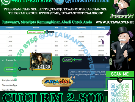 🤩Mega888 Game 🎰Laura🎰 ONG Gila Cuci Lagi‼️Cuci RM2,800‼️Cuba Sekarang‼️