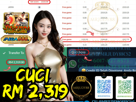 😚Mega888 Game 🎎Japan🎎Cuci RM2,319‼️Lucky Gila Boss Dapat Free Game Tak Henti-Henti‼️