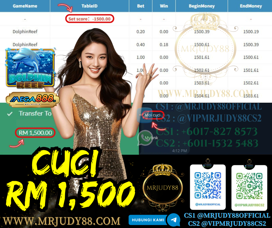 🤩Mega888 Game 🐬Dolphin Reef🐬 Cuci RM1,500‼️Game Sedang Bayar, Main Sekarang‼️