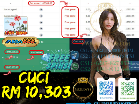 😍Mega888 Game 🎰Lotus Legend🎰 Cuci RM10,303‼️Lucky Gila Hari Ni , Free Game Jatuh Non-Stop‼️