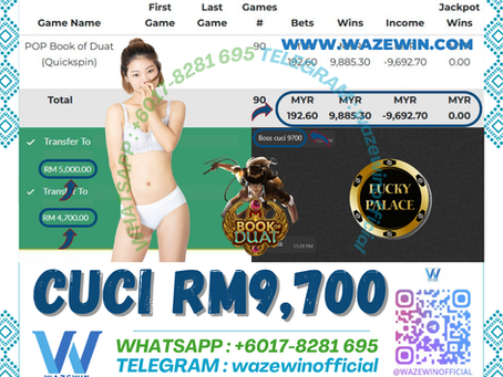 🤑Bukan Main2 Bossku‼️ Lpe88 Game 👾Book Of Duat👾 Cuci Rm9,700‼️Jom Try Sekarang‼️