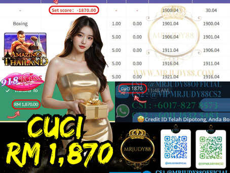 💥918Kiss Game 🎰Amazing Thailand🎰 Cuci RM1,870‼️Rezeki Gila Hari Ni‼️