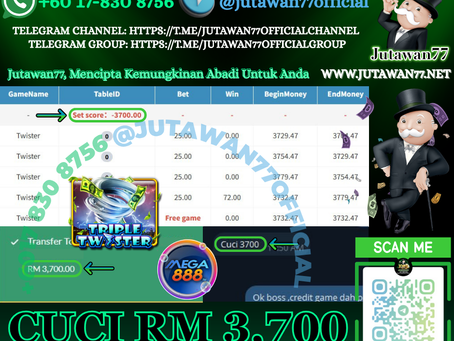 🚨Game Bayar Tak Henti2‼️Mega888 Game Twister Cuci Rm3,700‼️Boss Tengah ONGG‼️ Jangan Lambat‼️