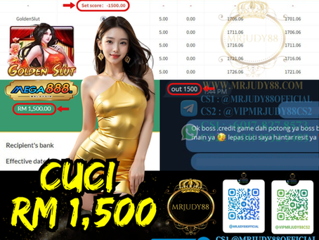 🤑Mega888 Game 🧚♀️Golden Slut🧚♀️Cuci RM1,500‼️TopUp Sikit Je, Dapat Cuci Besar Lagi‼️